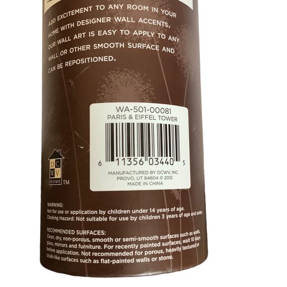 Large Paris Eiffel Tower Wall Decals Reusable & Removable For Home Decor NEW - Picture 5 of 6